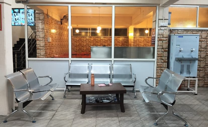 Welcoming reception lobby at Srinivasa PG Wadgaonsheri Pune